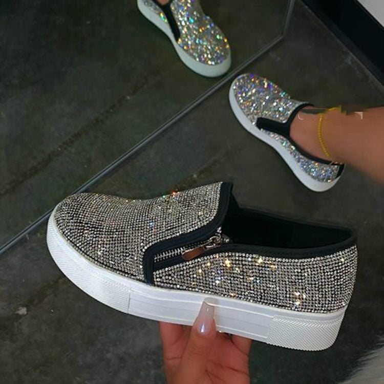 Women's Rhinestone Slip On Flats