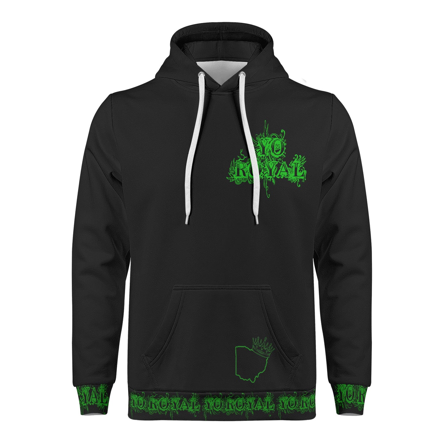 Yo Royal Green Black Block Hoodie