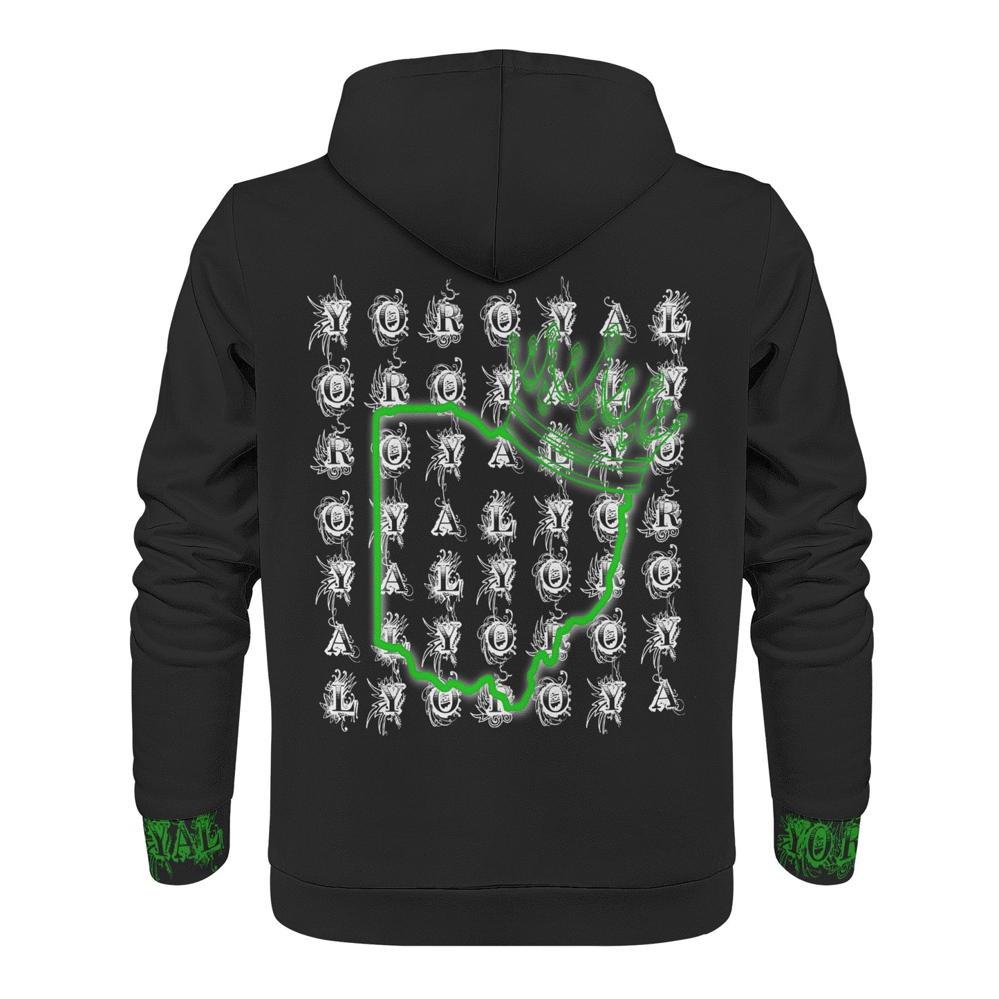 Yo Royal Green Black Block Hoodie