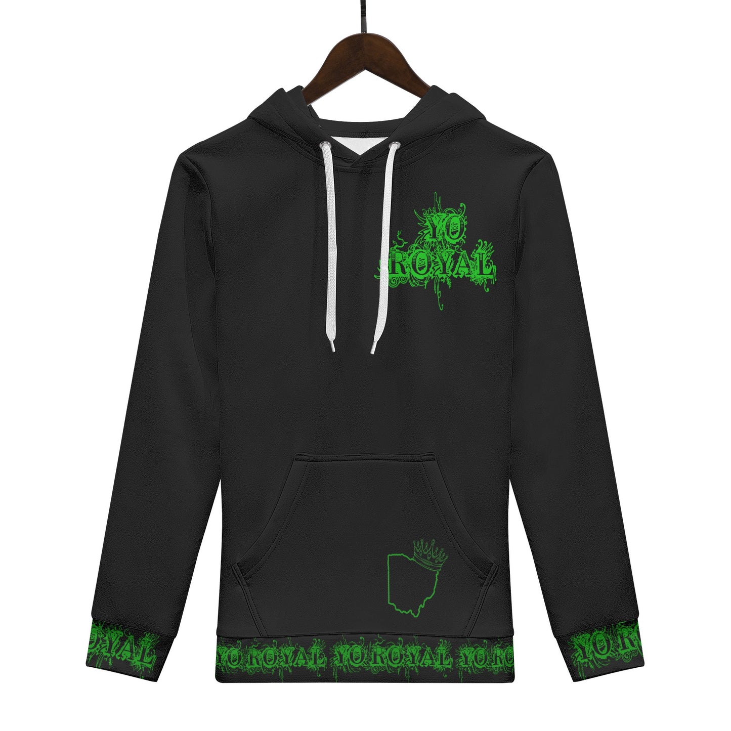 Yo Royal Green Black Block Hoodie
