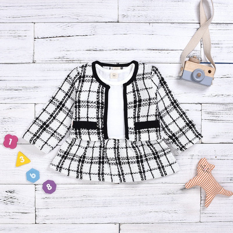 Two-piece Baby Plaid Set