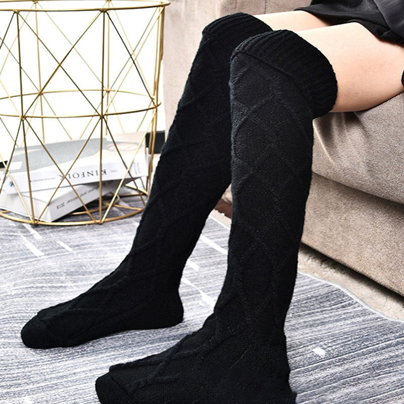 Women's Thigh High Sweater Socks