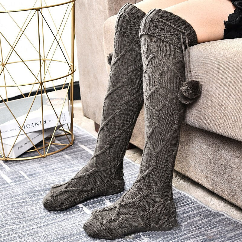 Women's Thigh High Sweater Socks