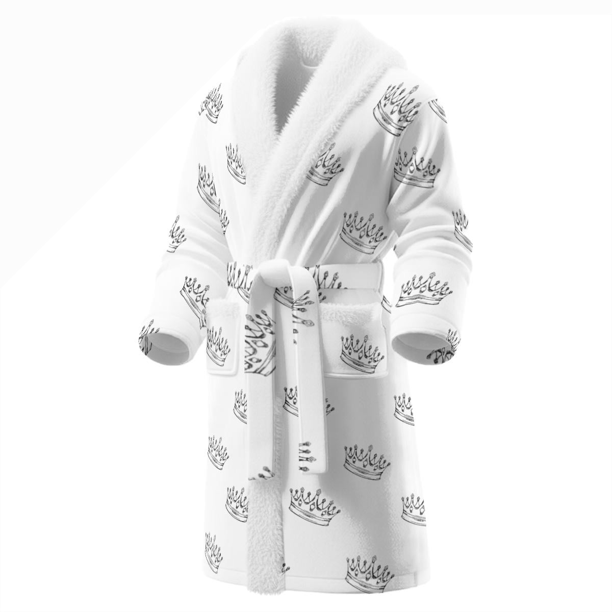 White Fleece Yo Royal Bathrobe