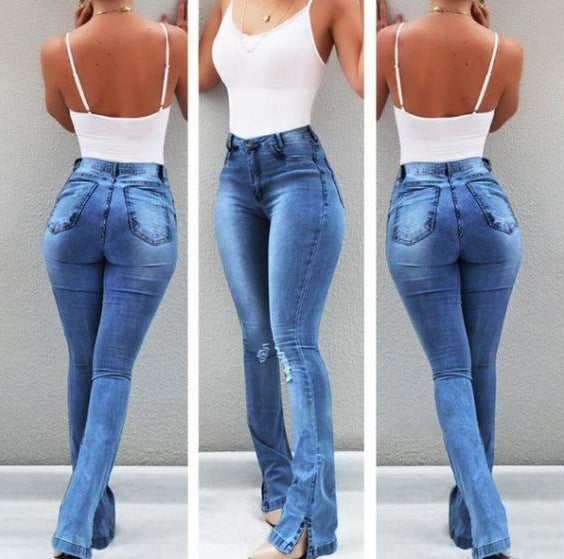 Stretch Flare High Waisted Women's Jeans