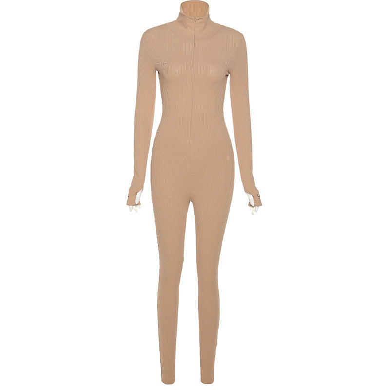 High Collar Slim Fit Bodysuit