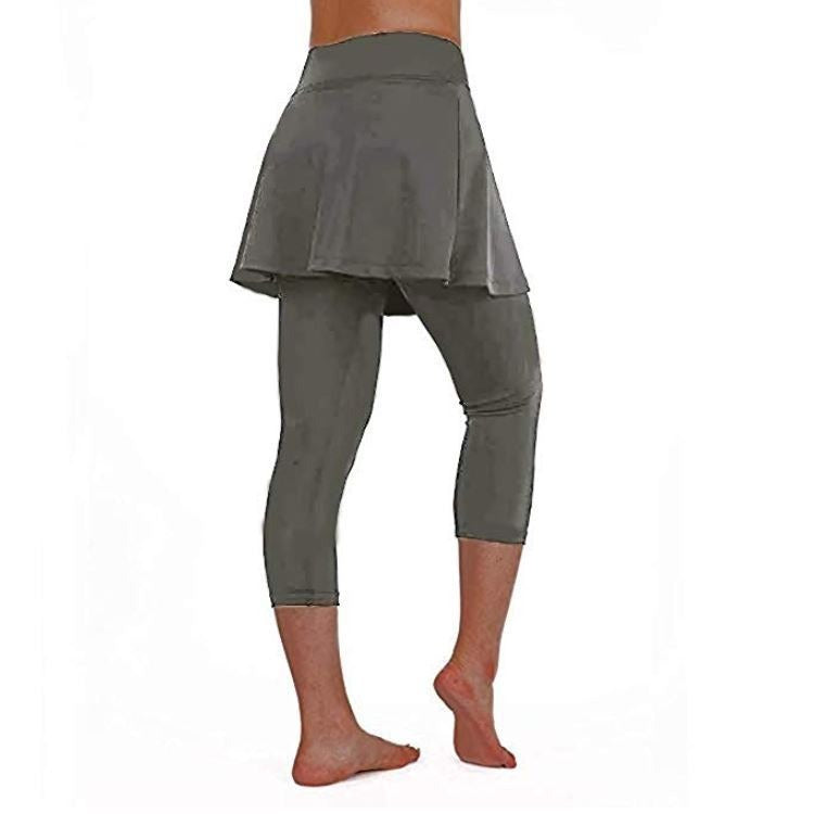 Two-Piece Skirt Yoga Pants for Women's Leggings