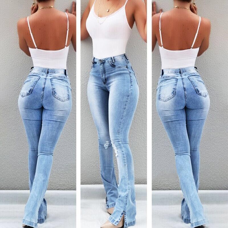 Stretch Flare High Waisted Women's Jeans