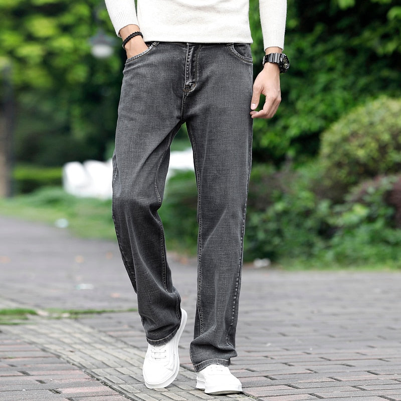 Men's Grey Casual Jeans