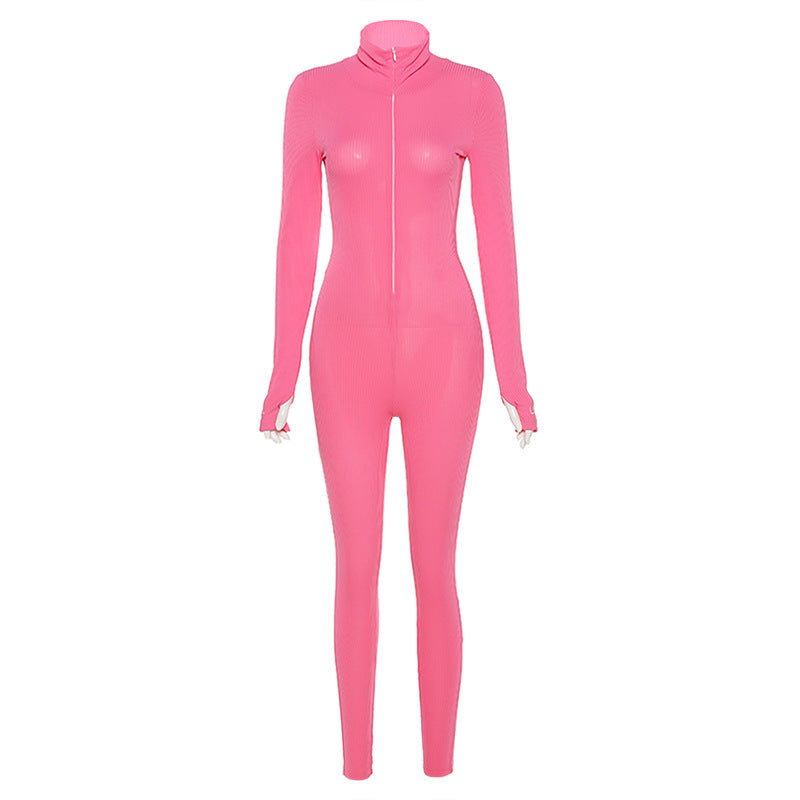 High Collar Slim Fit Bodysuit