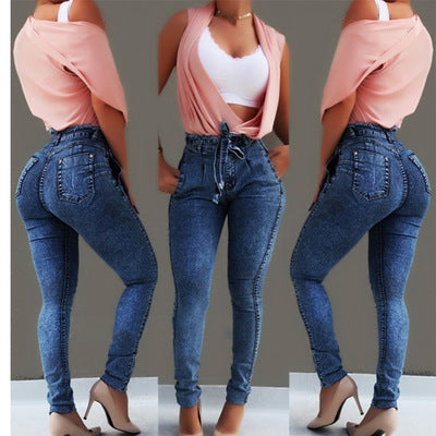 Faded Bow Skinny Jeans