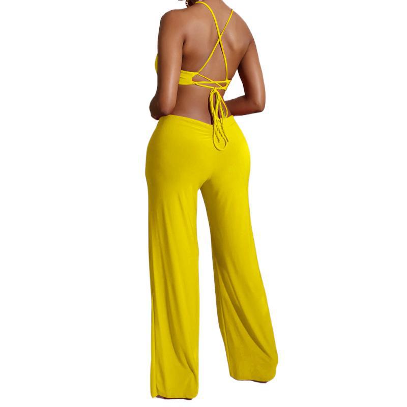Women's Wide Legged Sleeveless Bodysuit