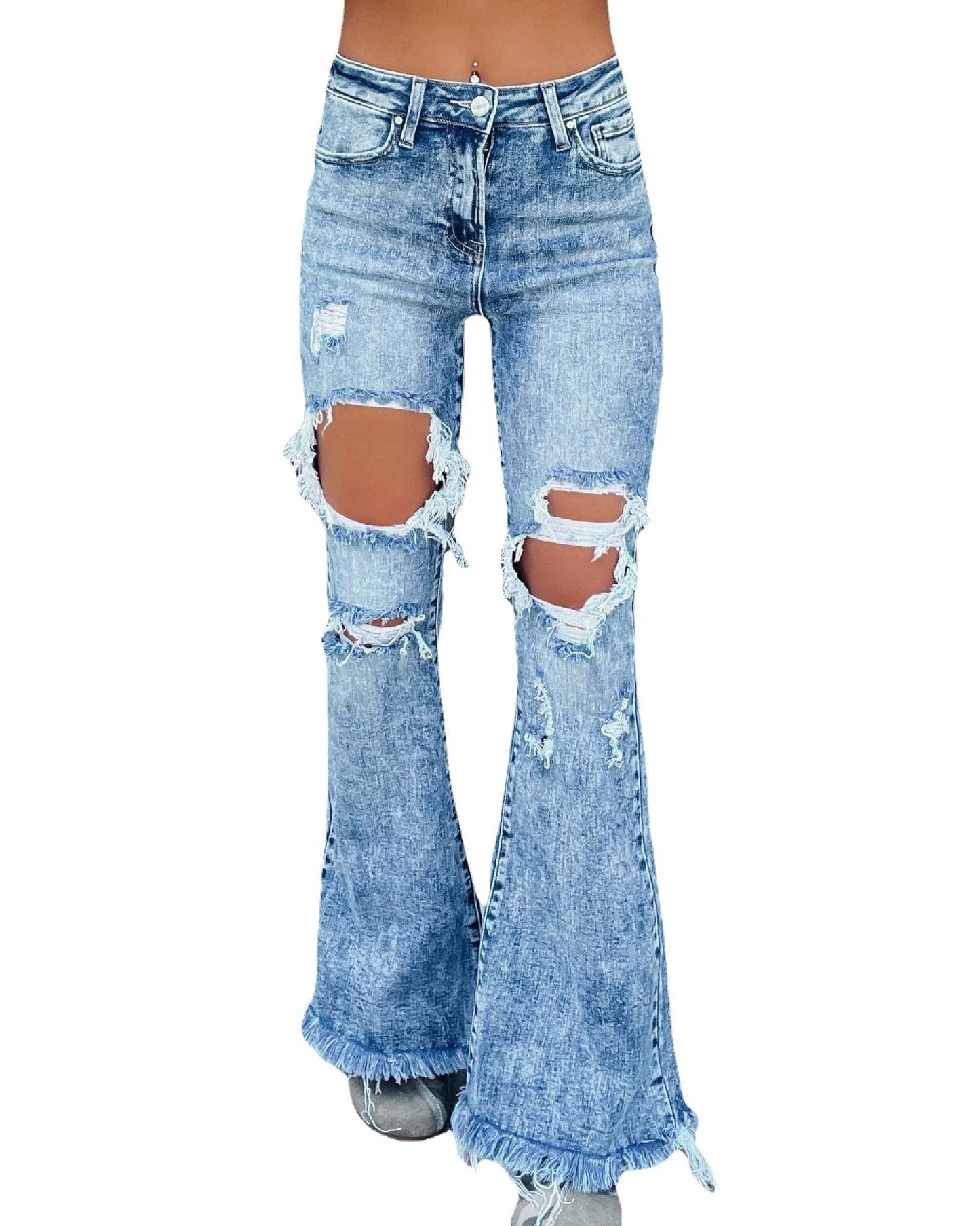 Women's Broken Tassel Jeans