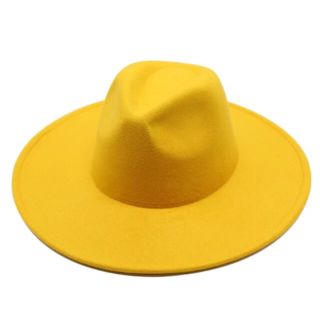 Classic Wide Brim Fedora Hat