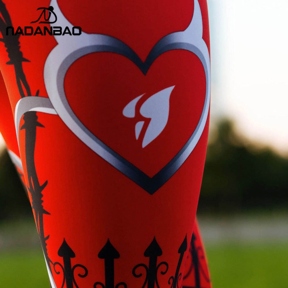 Women's Heart Shape Digital Print Leggings