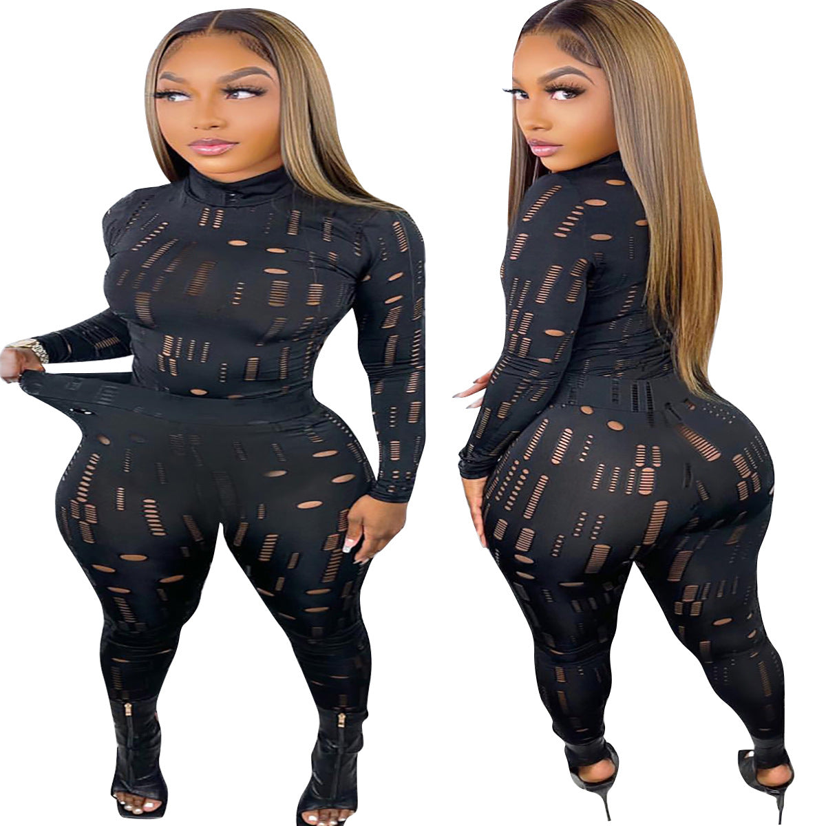Women's Ripped One Piece Suit