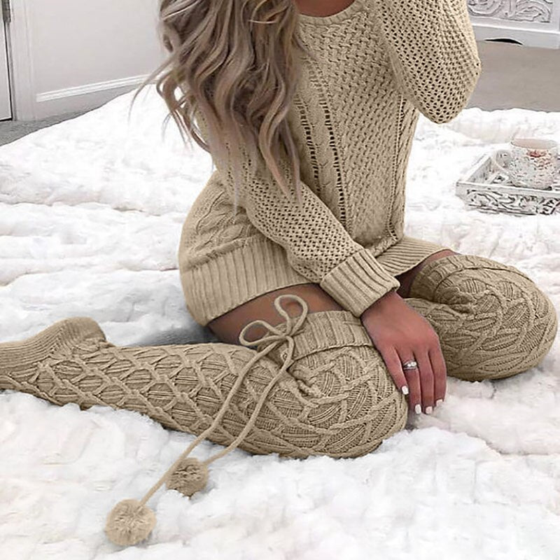 Women's Thigh High Sweater Socks