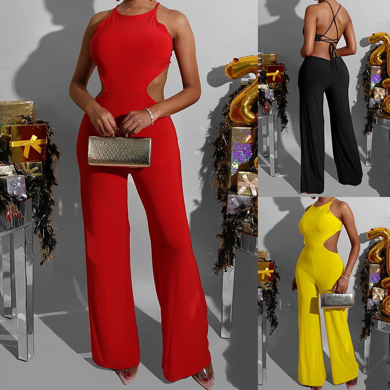 Women's Wide Legged Sleeveless Bodysuit