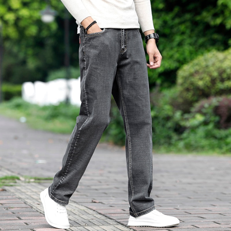 Men's Grey Casual Jeans
