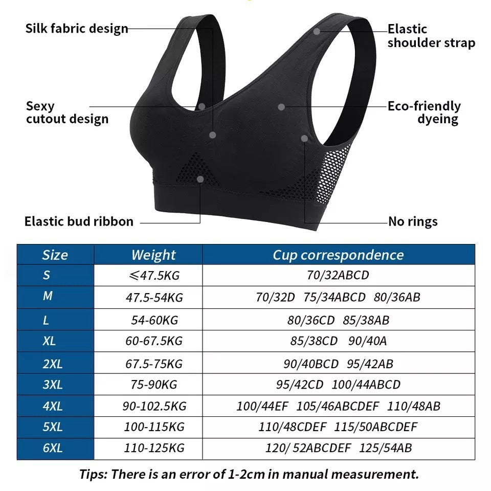 Sports Bra Mesh Breathable