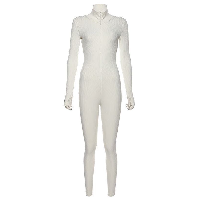 High Collar Slim Fit Bodysuit