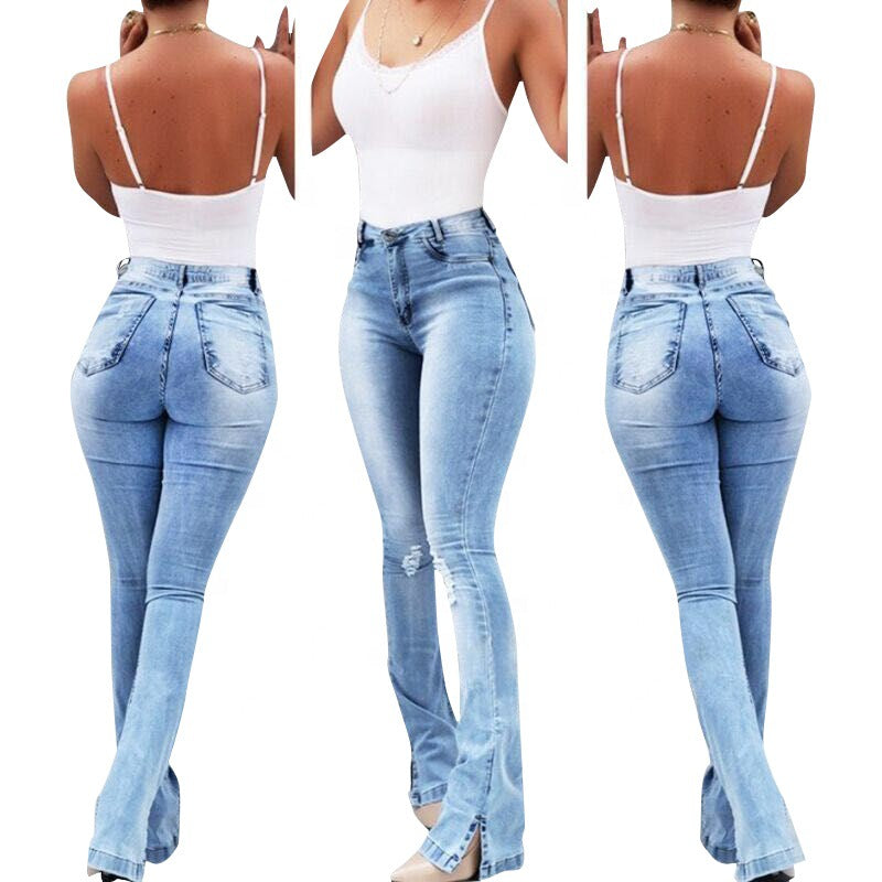 Stretch Flare High Waisted Women's Jeans
