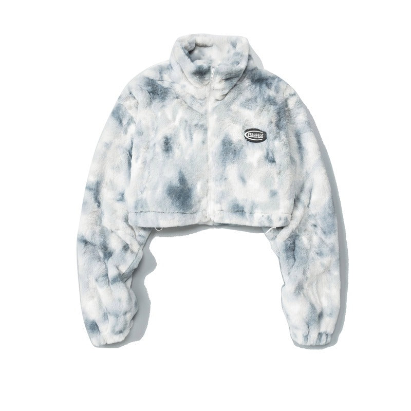 Imitation rabbit plush jacket for women