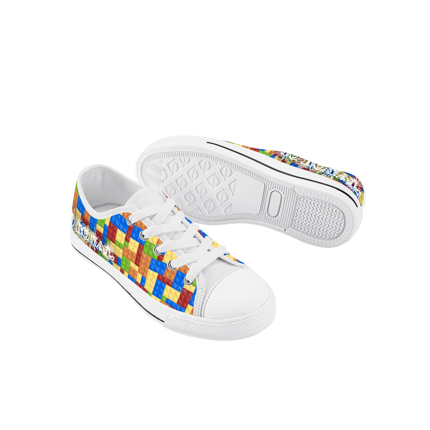 Kids Blocks Low Top Canvas Shoes