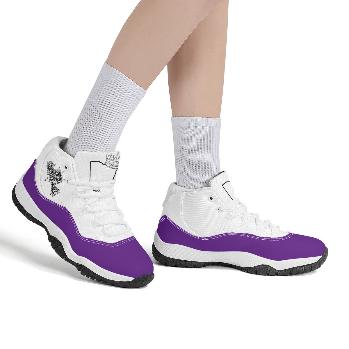 Purple High Top Air Retro Sneakers