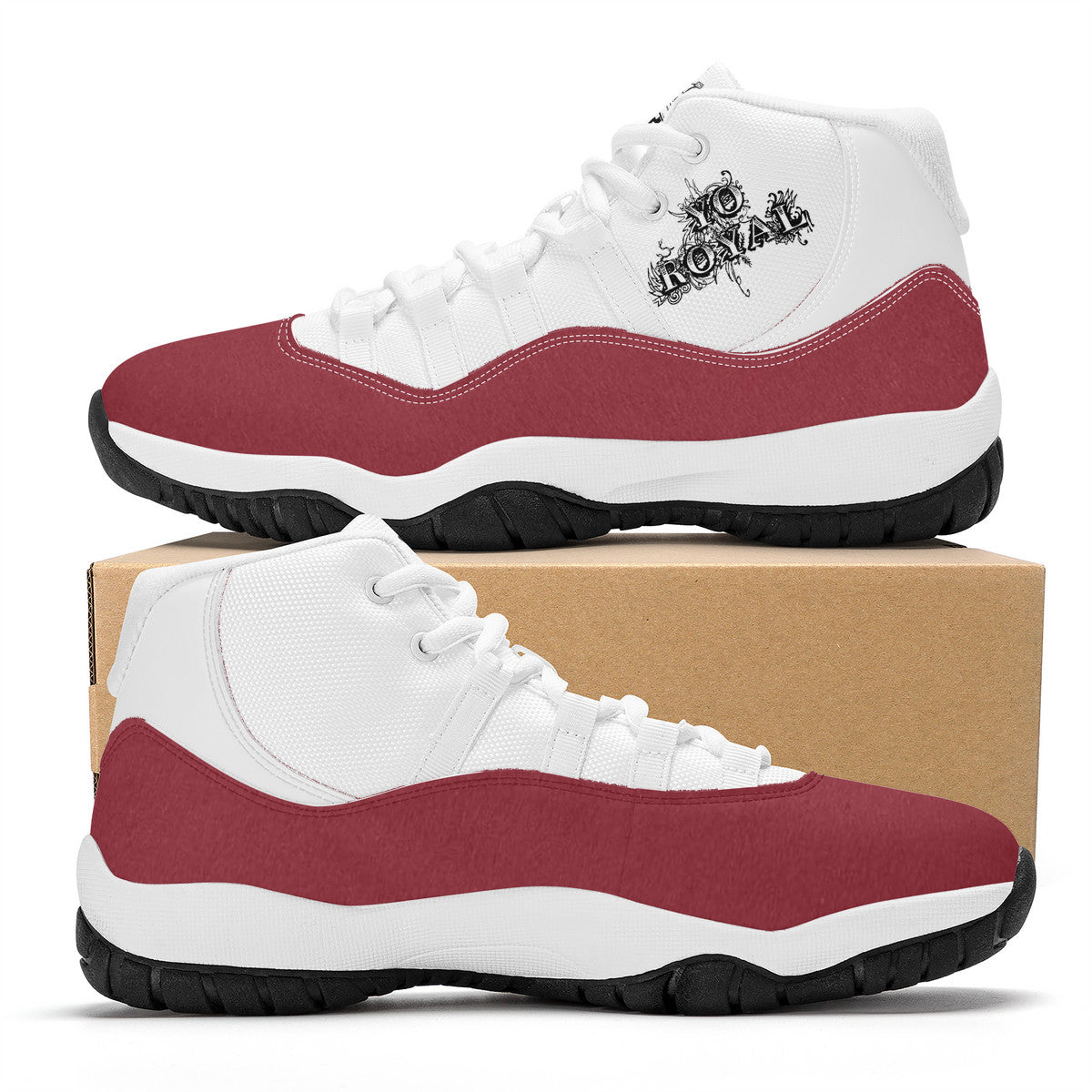 High Top Air Sneakers - Scarlet