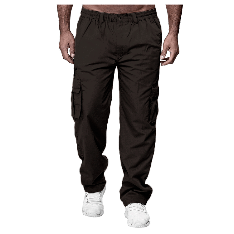 Men's Casual Multi-pocket Loose Straight Cargo Pants