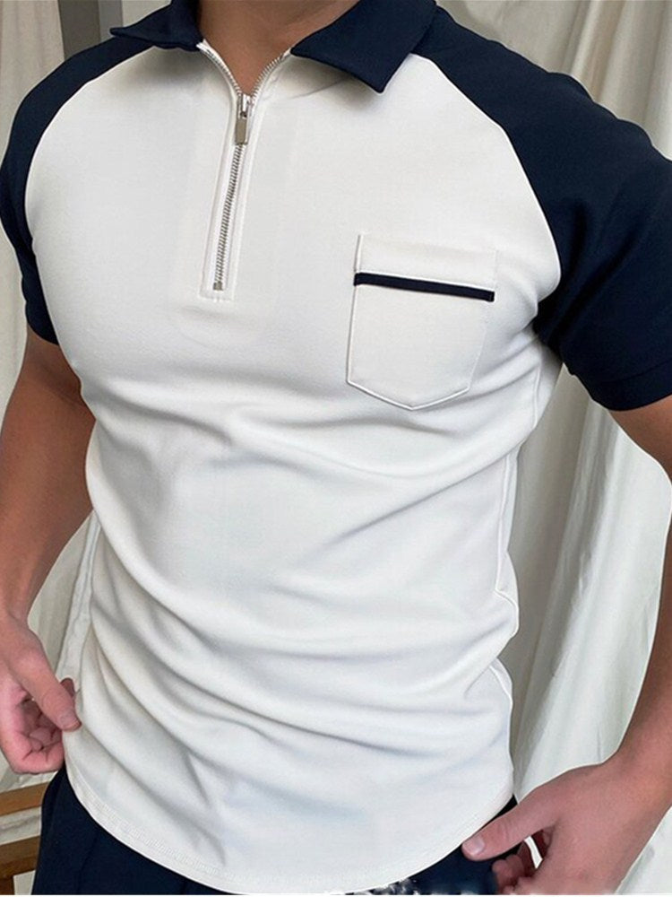 Men’s 1/4 Zip Casual Polos