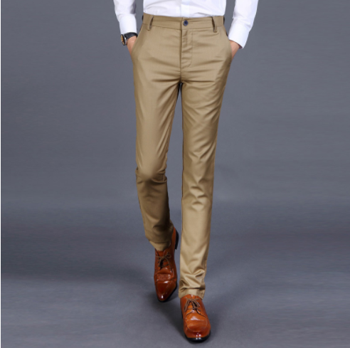 Men's slim business casual suit pants