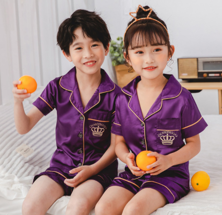 Artificial silk Children's pajamas