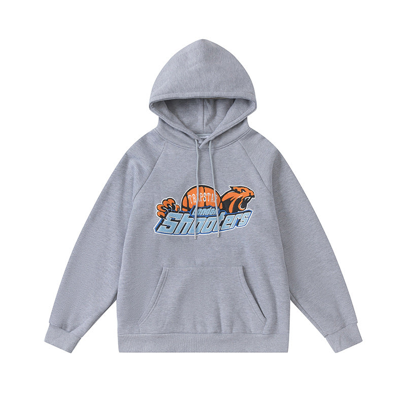 Plush Hoodie With Zipper Closure Trousers