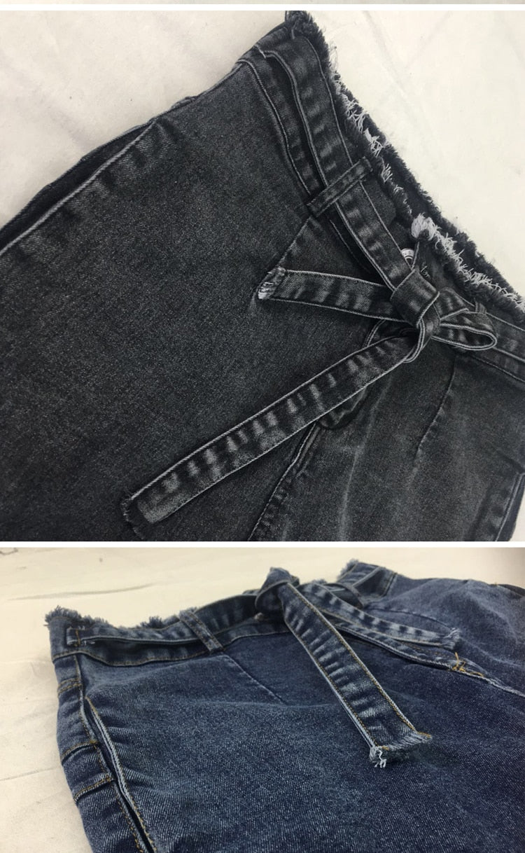 Faded Bow Skinny Jeans
