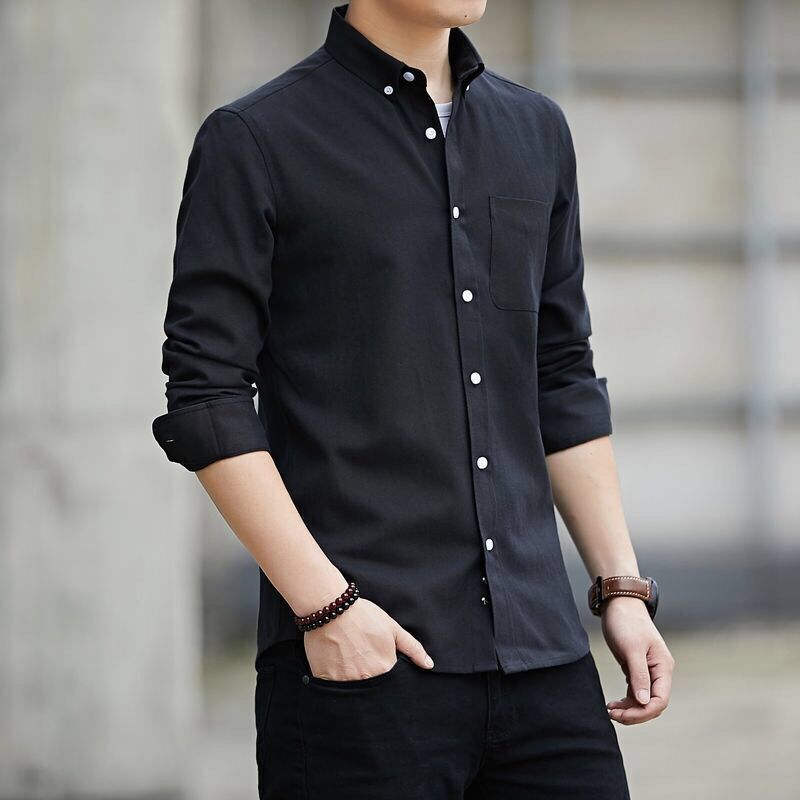 Men's Slim Fit Casual Long Sleeve Shirt