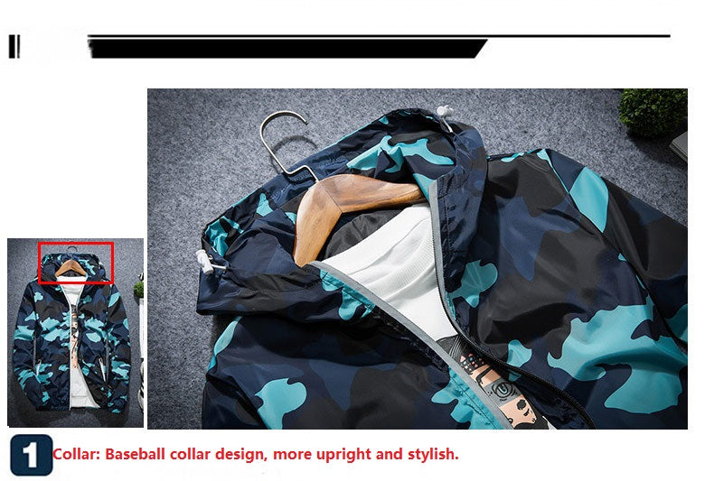 Covrlge Men Jacket Fashion 2021 Spring Men Brand Camouflage Jackets Casual Mens Coat Men's Hooded Luminous Zipper Coats MWJ011