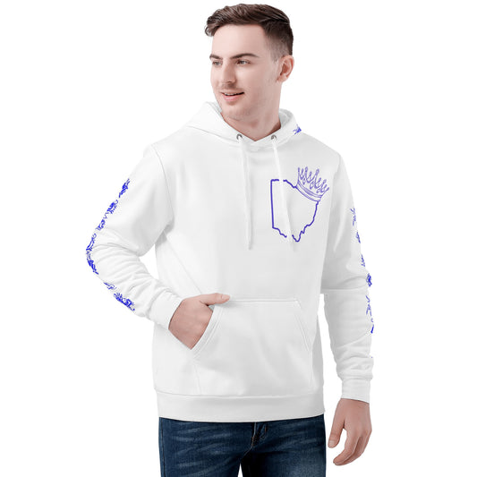 Mens All Over Print Basic Hoodie