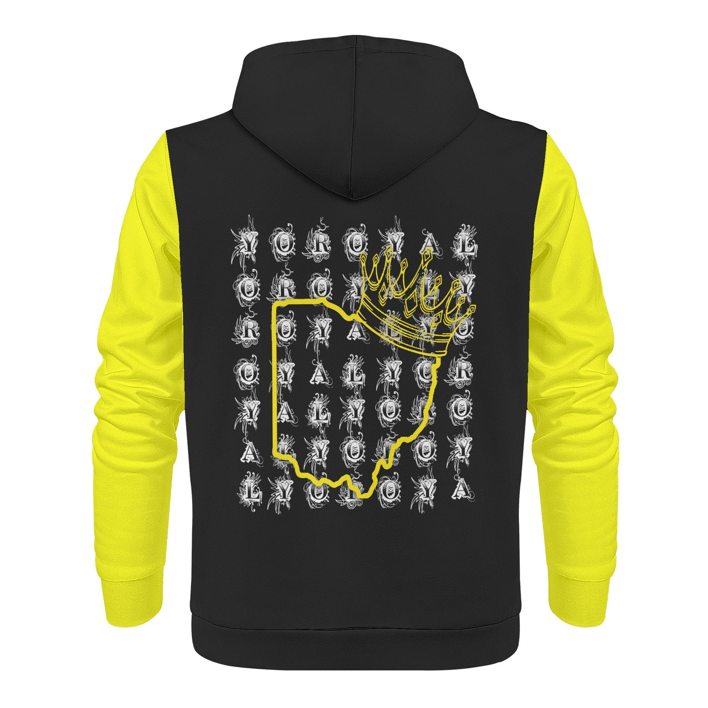 Mens All Over Print Basic Hoodie