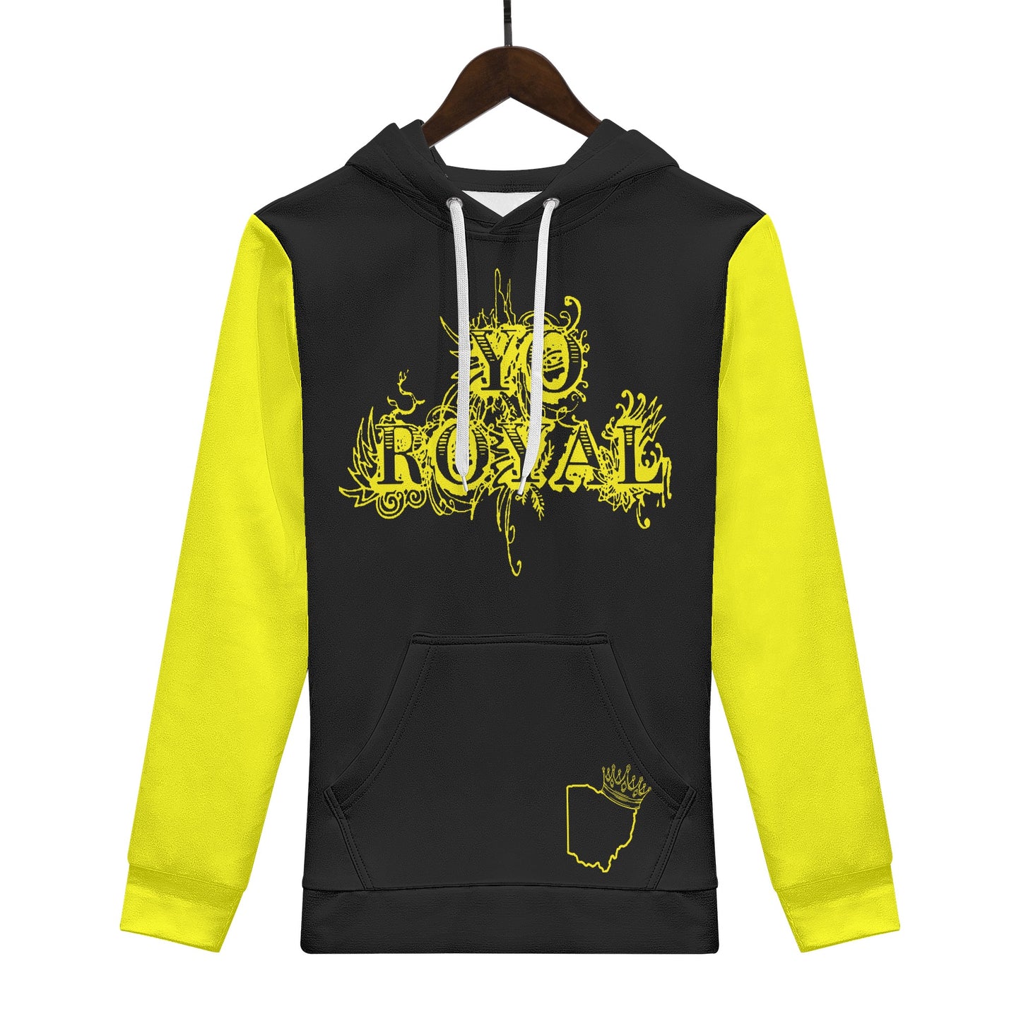 Mens All Over Print Basic Hoodie