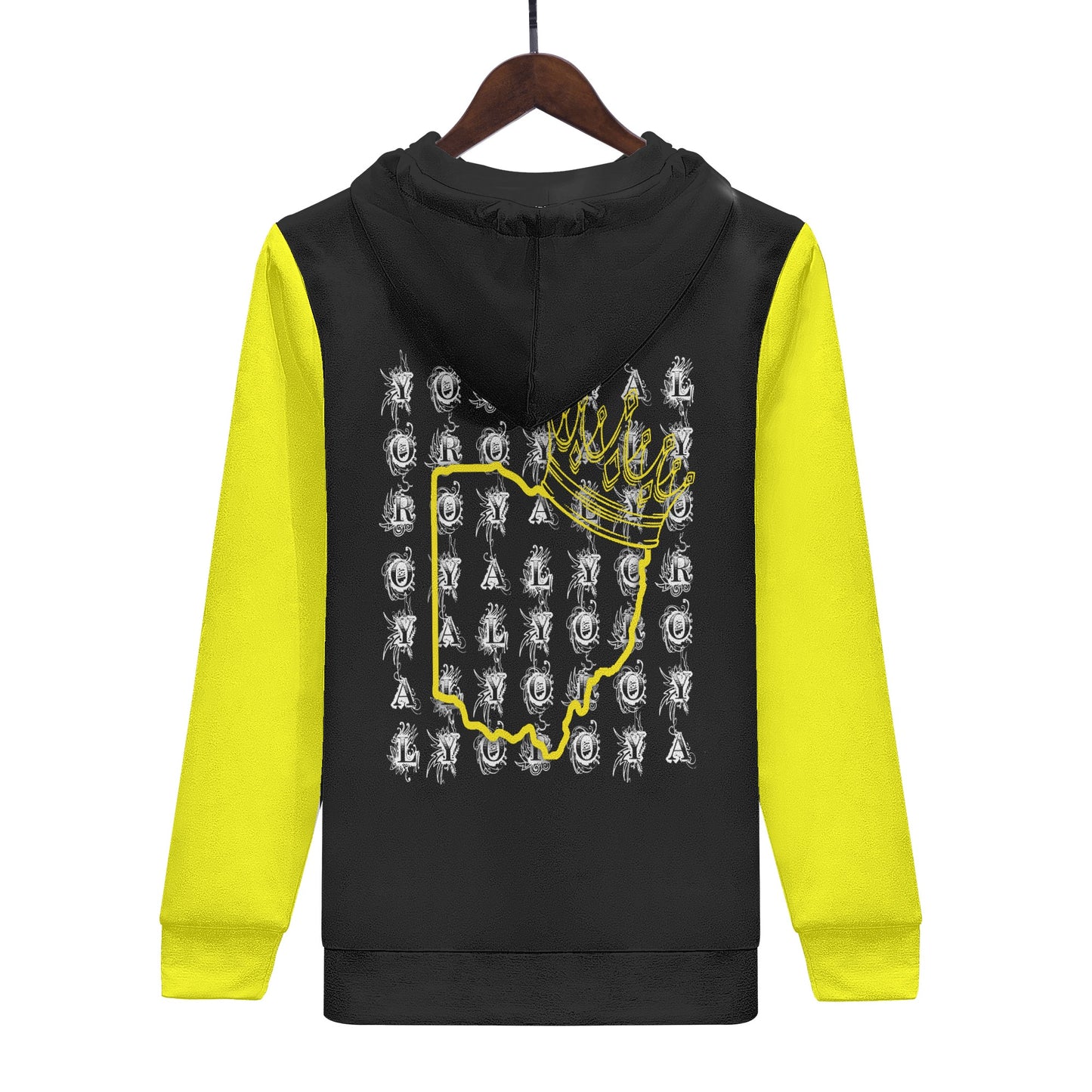 Mens All Over Print Basic Hoodie