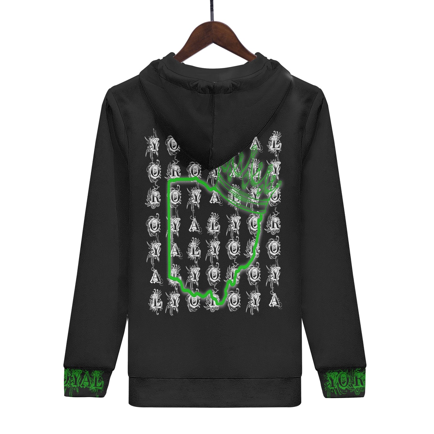 Mens All Over Print Basic Hoodie