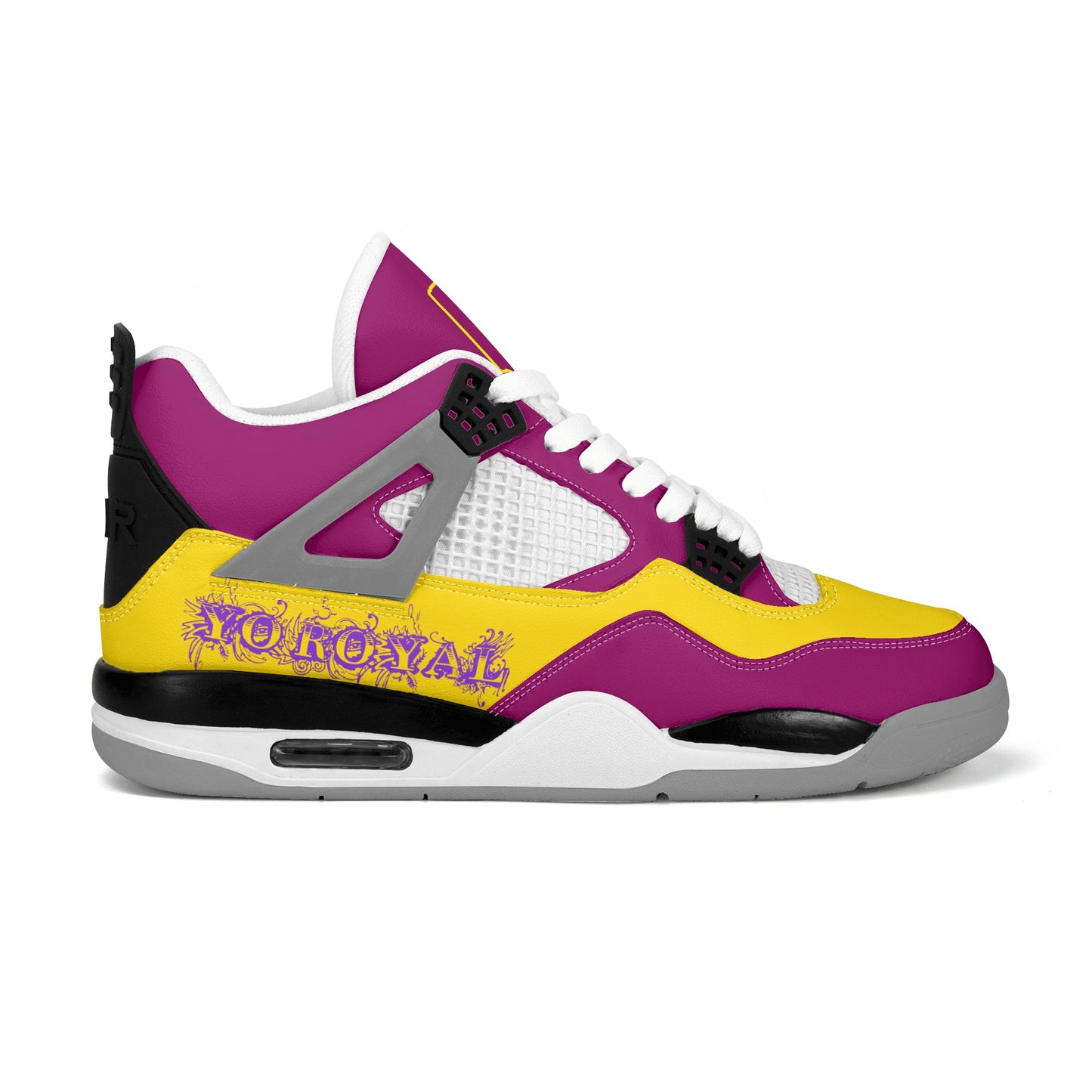 Mens Yo Royal Purple Yellow Sneakers