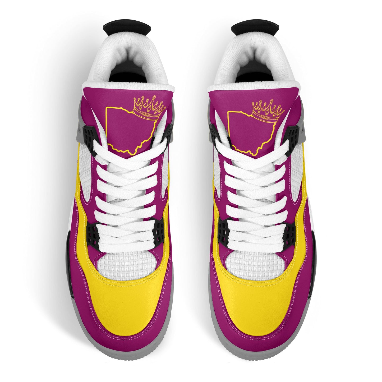 Mens Yo Royal Purple Yellow Sneakers
