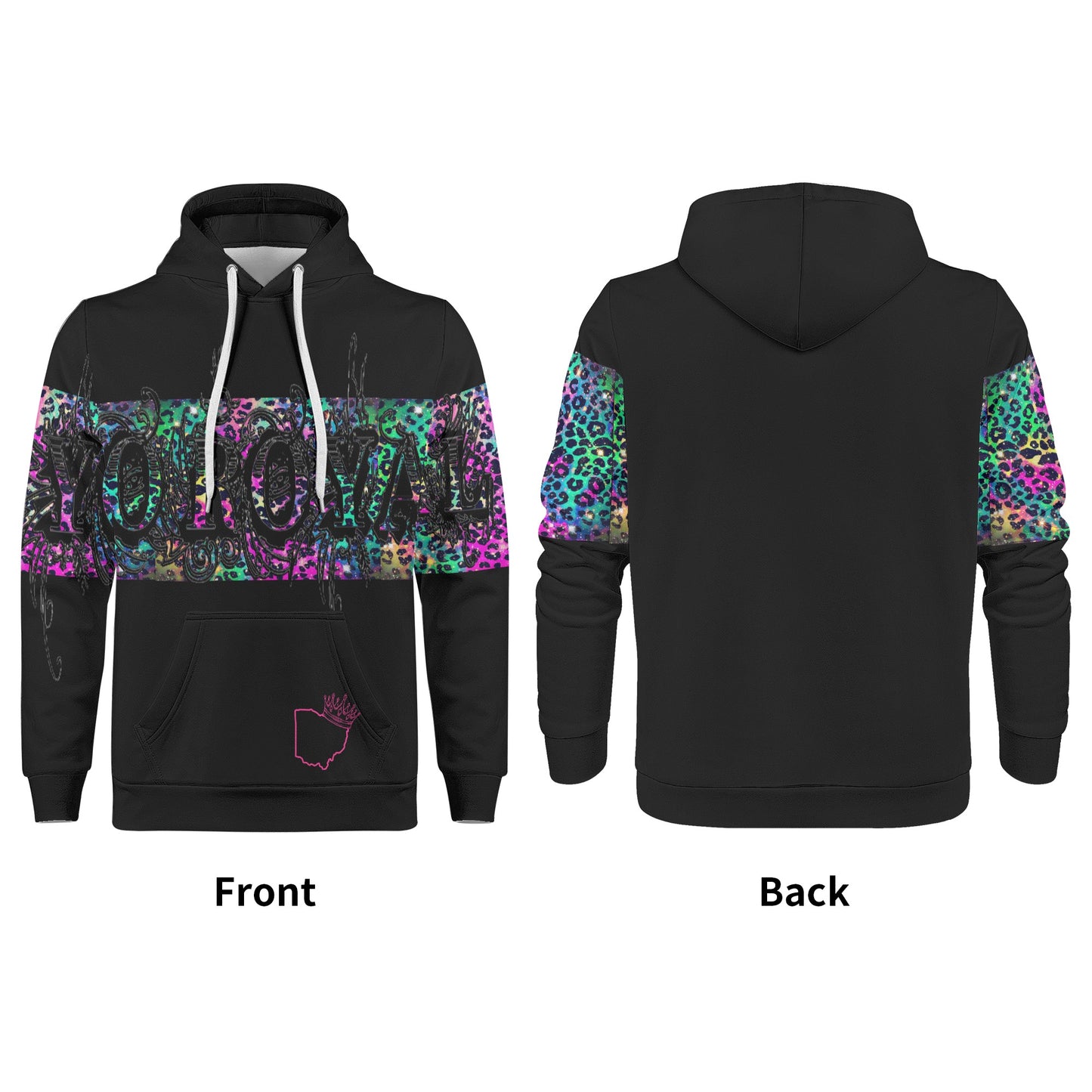 Yo Royal Multi Color Leopard Hoodie