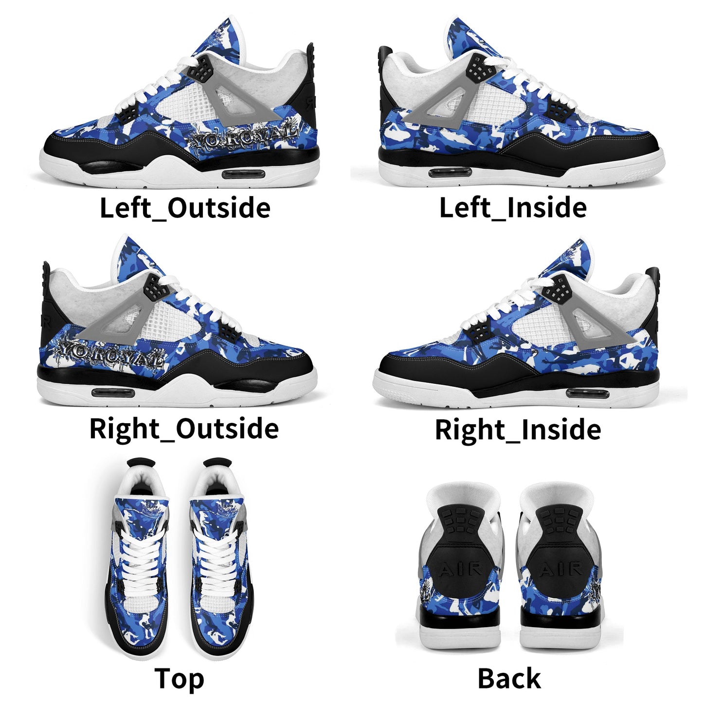 Yo Royal Blue Camo Sneakers