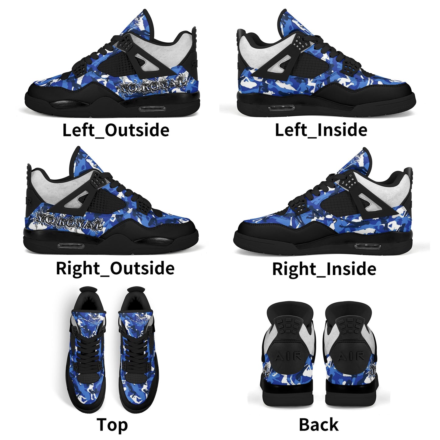 Yo Royal Blue Camo Sneakers