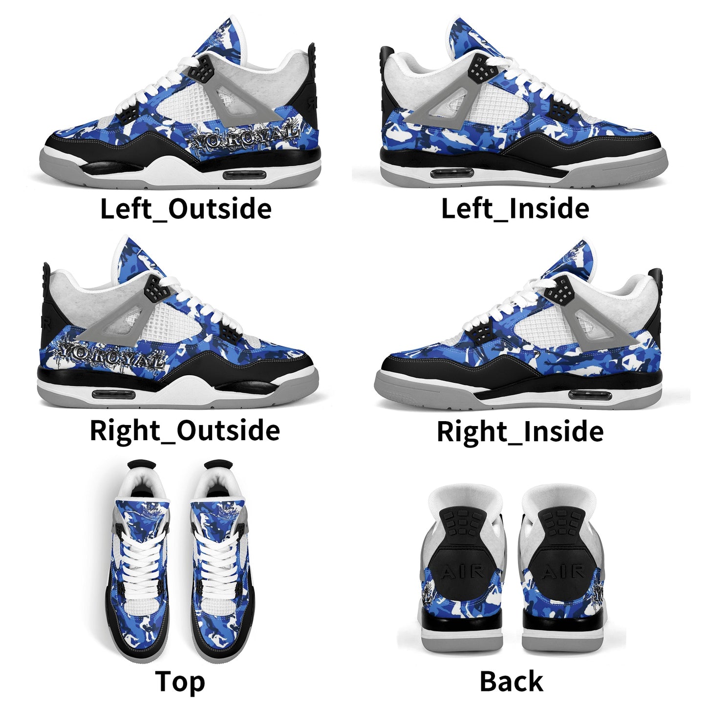 Yo Royal Blue Camo Sneakers