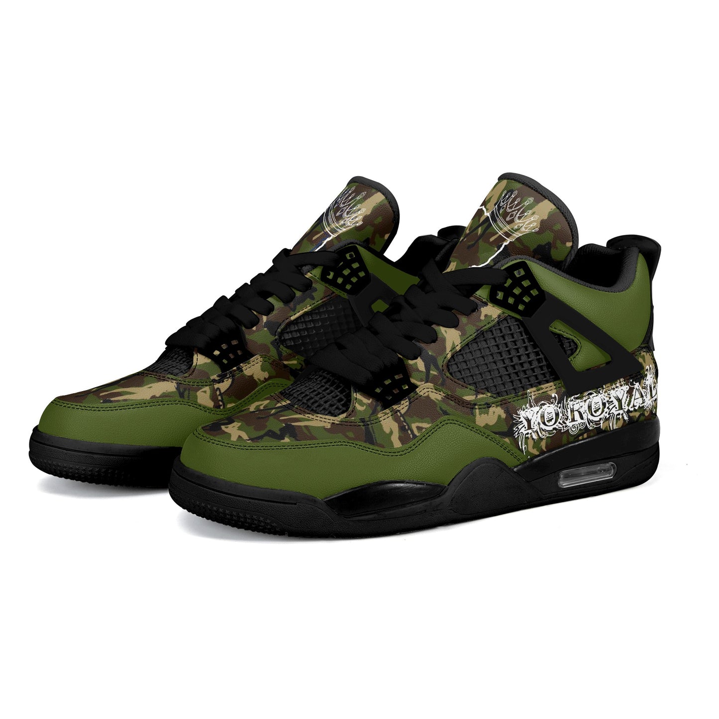 Yo Royal Green Camo Sneakers